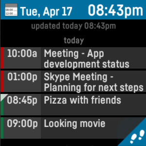 agenda app for fitbit